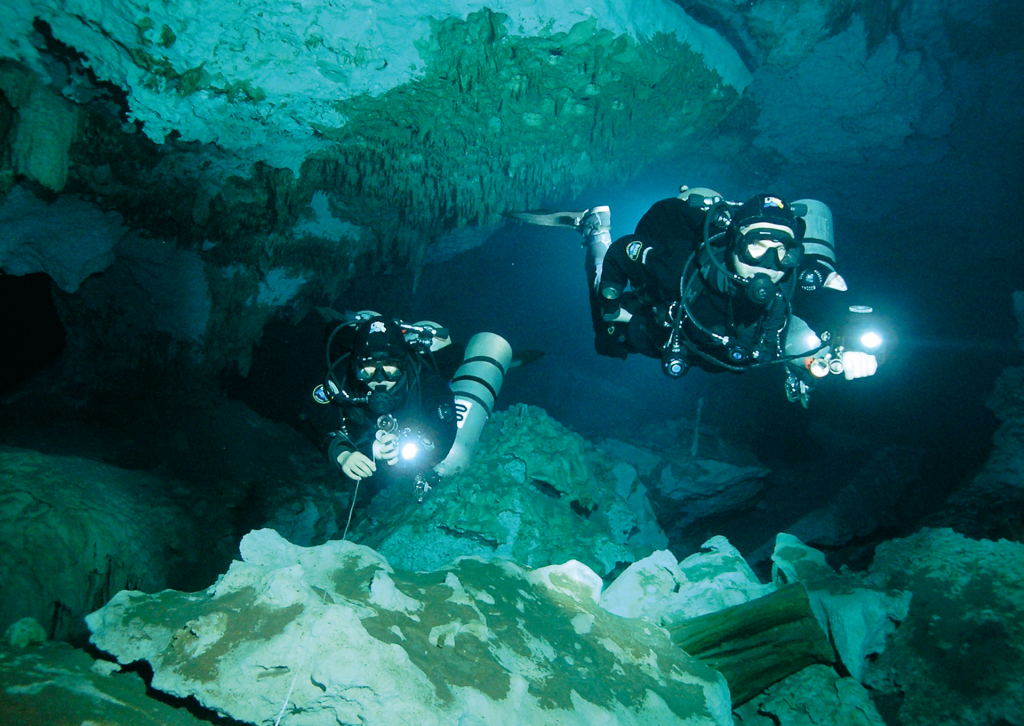 cave diving