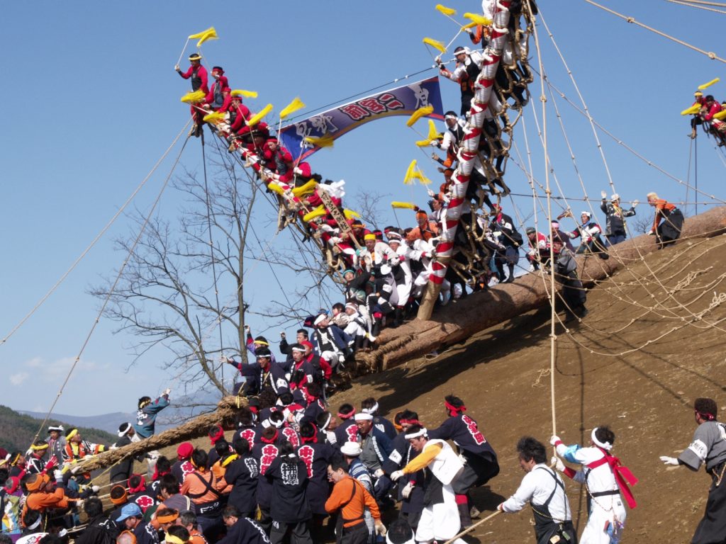 Onbashira Matsuri Japan Nagano Festival